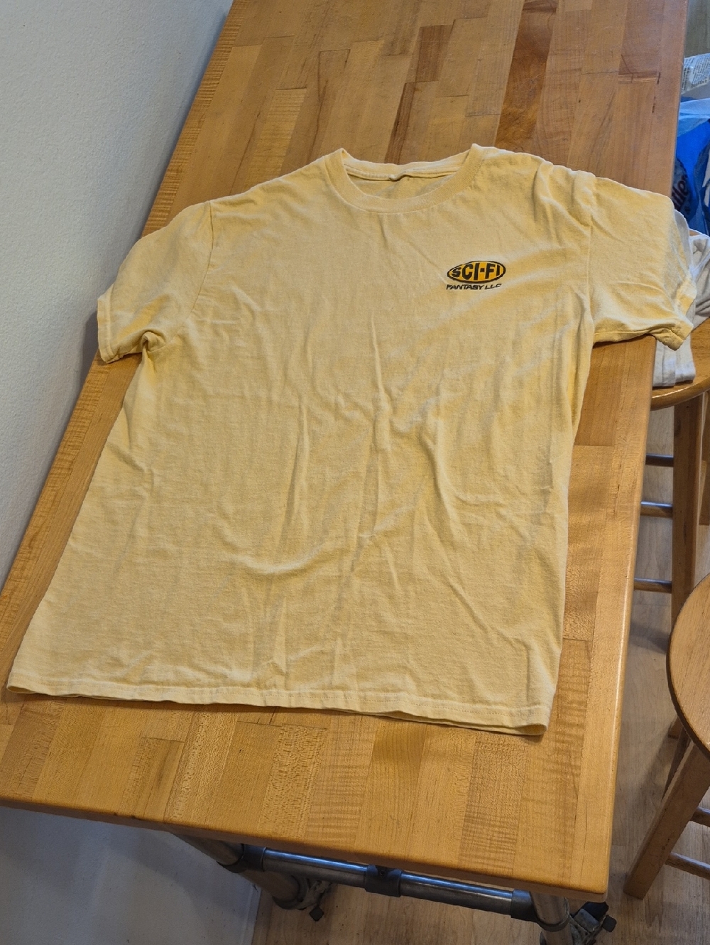 Sci-Fi Fantasy LLC Skates Apparel Yellow Short Sleeve Crewneck Shirt